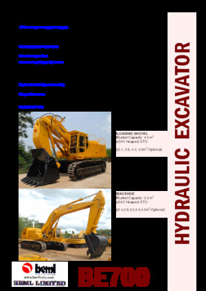 Гусеничні екскаватори Beml BE700