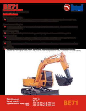 Гусеничні екскаватори Beml BE71