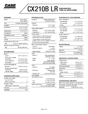 Гусеничні екскаватори Case CX 210 B LR