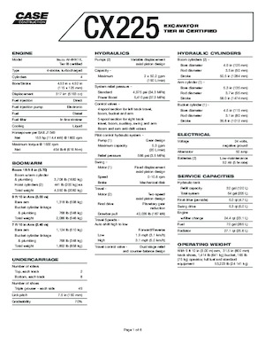 Гусеничні екскаватори Case CX 225 SR