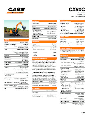 Гусеничні екскаватори Case CX80C