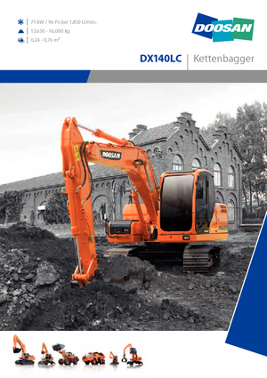 Гусеничні екскаватори Doosan DX 140 LC