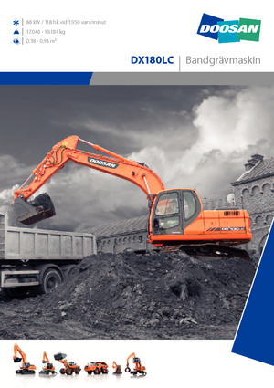 Гусеничні екскаватори Doosan DX 180 LC