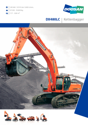 Гусеничні екскаватори Doosan DX 480 LC