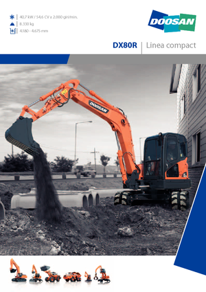 Гусеничні екскаватори Doosan DX 80 R