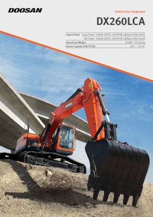 Гусеничні екскаватори Doosan DX260LCA