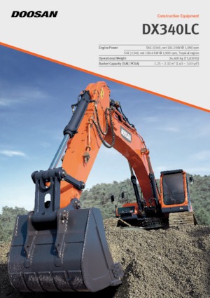 Гусеничні екскаватори Doosan DX340LC