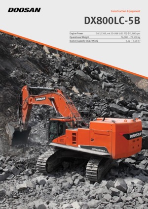Гусеничні екскаватори Doosan DX800LC-5B