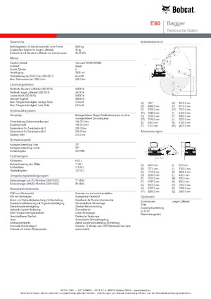 Гусеничні екскаватори Bobcat E 80