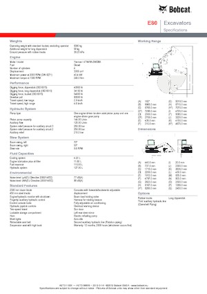 Гусеничні екскаватори Bobcat E 80