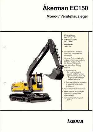 Гусеничні екскаватори Akerman-Volvo EC 150