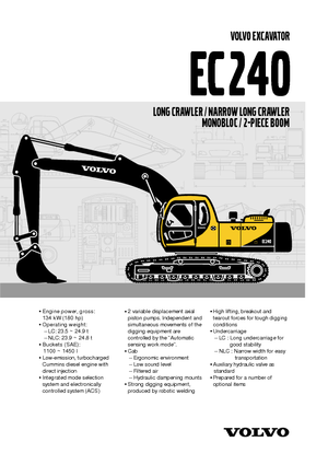 Гусеничні екскаватори Volvo EC240LC