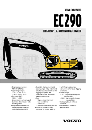 Гусеничні екскаватори Volvo EC290NLC