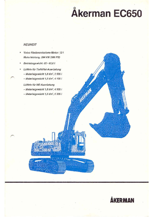 Гусеничні екскаватори Akerman-Volvo EC 650