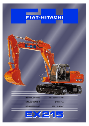 Гусеничні екскаватори Fiat-Hitachi EX 215