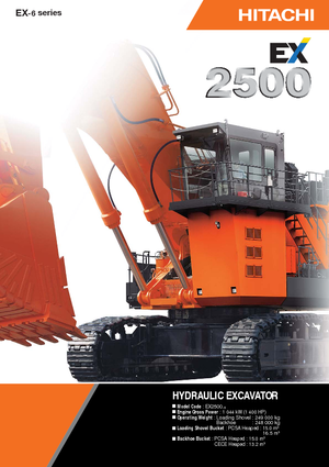 Гусеничні екскаватори Hitachi EX 2500-6