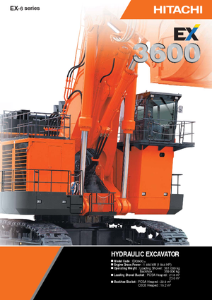 Гусеничні екскаватори Hitachi EX 3600-6