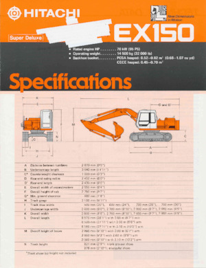 Гусеничні екскаватори Hitachi EX150