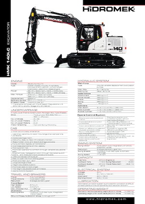 Гусеничні екскаватори Hidromek HMK 140 LC