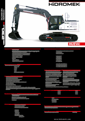 Гусеничні екскаватори Hidromek HMK 230 LC