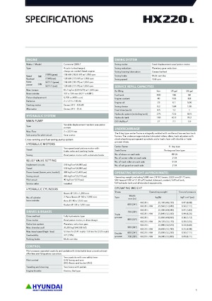 Гусеничні екскаватори Hyundai HX220L