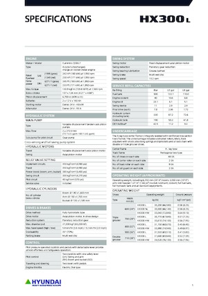 Гусеничні екскаватори Hyundai HX300NL