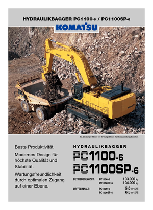 Гусеничні екскаватори Komatsu PC1100-6