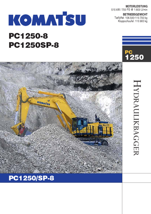 Гусеничні екскаватори Komatsu PC1250SP-8