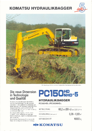 Гусеничні екскаватори Komatsu PC150HD-5