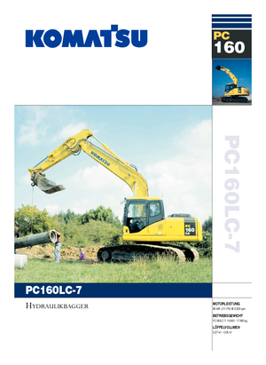 Гусеничні екскаватори Komatsu PC160LC-7