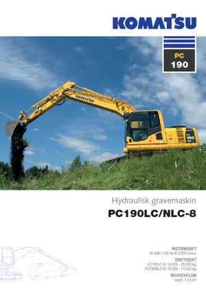 Гусеничні екскаватори Komatsu PC190-8 LC