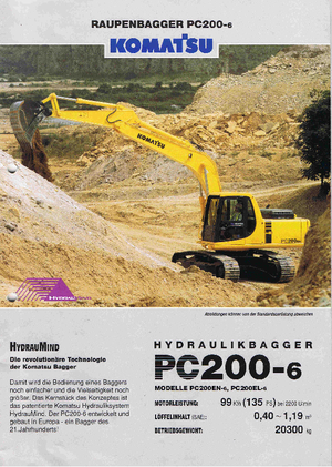 Гусеничні екскаватори Komatsu PC200EL-6 activ