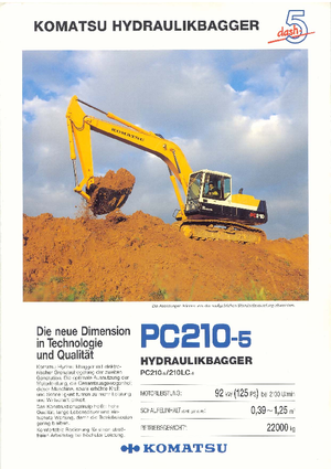 Гусеничні екскаватори Komatsu PC210LC-5
