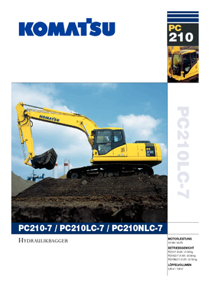 Гусеничні екскаватори Komatsu PC210LC-7