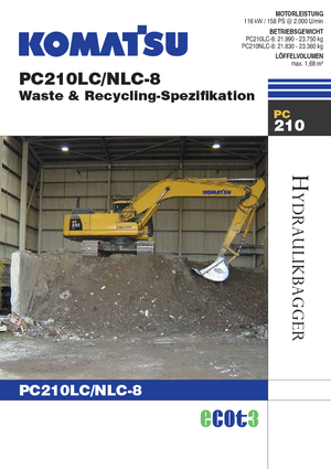 Гусеничні екскаватори Komatsu PC210NLC-8