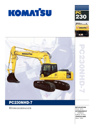 Гусеничні екскаватори Komatsu PC230NHD-7