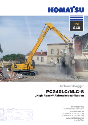 Гусеничні екскаватори Komatsu PC240HRD-8