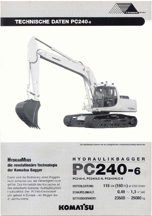 Гусеничні екскаватори Komatsu PC240NLC-6 active Plus