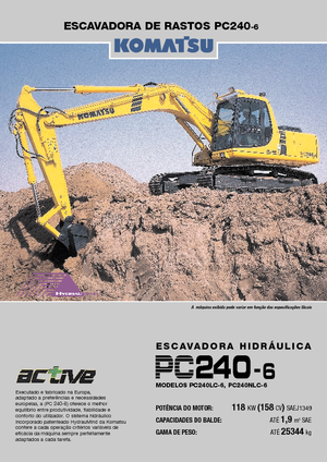 Гусеничні екскаватори Komatsu PC240LC-6 active Plus