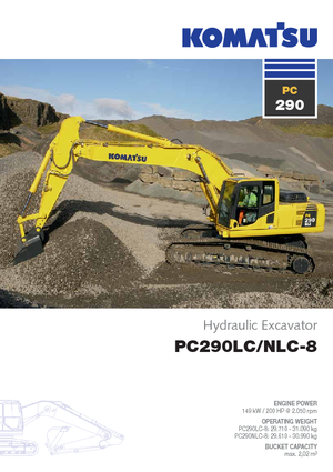 Гусеничні екскаватори Komatsu PC290LC-8