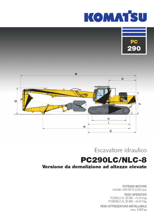 Гусеничні екскаватори Komatsu PC290NLC-8