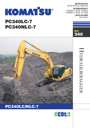 Гусеничні екскаватори Komatsu PC340NLC-7