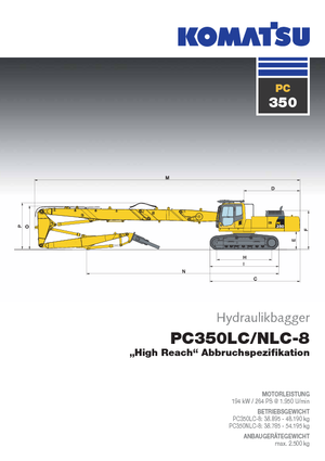 Гусеничні екскаватори Komatsu PC350HRD-8