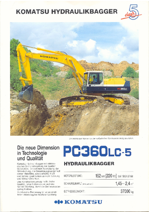Гусеничні екскаватори Komatsu PC360LC-5