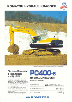 Гусеничні екскаватори Komatsu PC400LC-5