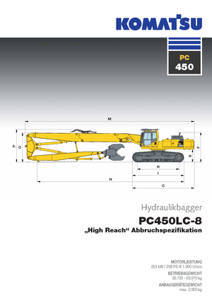 Гусеничні екскаватори Komatsu PC450HRD-8