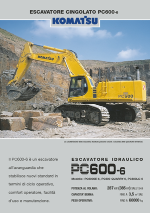 Гусеничні екскаватори Komatsu PC600-6