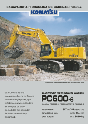 Гусеничні екскаватори Komatsu PC600-6