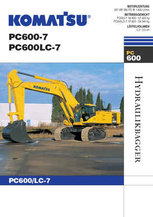 Гусеничні екскаватори Komatsu PC600LC-7