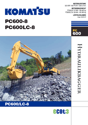 Гусеничні екскаватори Komatsu PC600LC-8
